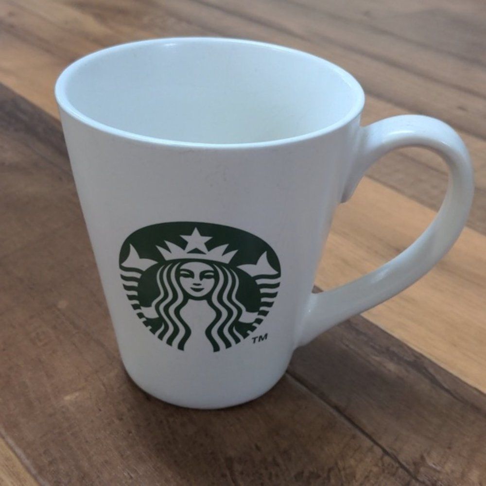 Starbucks White Coffee Mug Mermaid Logo 2016